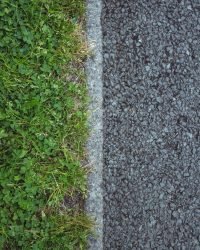 Sodding path passing through grass