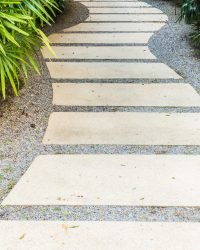 Sodding path way in the garden